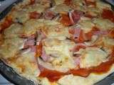 Pizza champignons, jambon maroilles