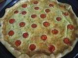 Quiche moutarde, dinde et tomates cerises