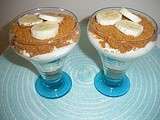 Verrine Spéculoos, banane et petits suisses et présentation