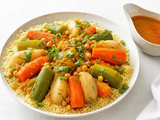 Couscous aux légumes : la recette familiale au bouillon parfumé et à la semoule légère