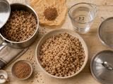 Cuisson du sarrasin : 12 minutes, 2 volumes d’eau et des grains bien séparés