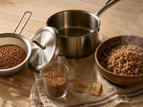 Cuisson du sarrasin : 12 minutes, 2 volumes d’eau et des grains bien séparés
