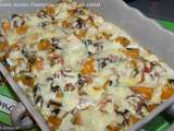 Gratin de Courge butternut, champignons, jambon Serano et cantal