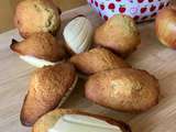 Madeleines en coque de chocolat blanc ( à la farine semi-complète)