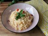 Risotto aux tomates cerises, parmesan et basilic