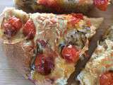 Fougasse aux anchois et tomates cerises