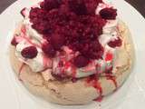 Pavlova aux framboises