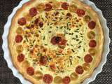 Tarte au fromage et tomates cerises