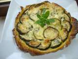 Tarte croustillante aux courgettes et roquefort