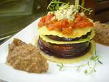 Veggie Lasagnes et « fausses » quenelles de caviar d’aubergine