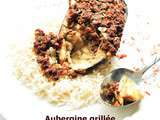 Aubergine grillée farcie au boeuf saveur saté