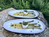 Asperges, gremolata et burrata