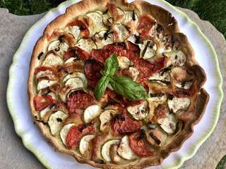 Tarte courgettes, tomates et mozzarella