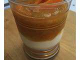 Verrine fromage blanc abricot et rhubarbe