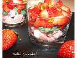 Verrine pistache et fraises