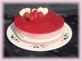 Bavarois fraises rhubarbe