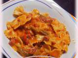 Farfalle au chorizo et poivrons (Cookéo)