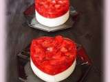 Coeur léger aux fraises et fromage blanc