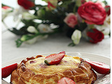 Gâteau au fromage blanc  light  aux fraises