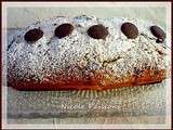 Gâteau aux éclats de chocolat orange avec avec une petite couche qui croustille sous la dent