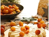 Gâteau fromage blanc et mirabelles dans le micro-ondes et sans sucre.......Miammmm