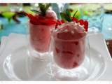 Mousse aérienne aux fraises