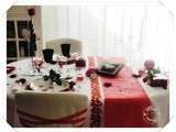 Table St valentin   amour rouge passion 