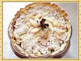 Tarte poires, chocolat, amandine