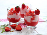 Verrine extra et aérienne, aux fraises