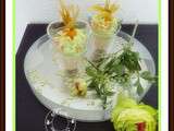 Verrine mousse de saumon et mousse d'avocat