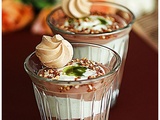 Verrine pistache, chocolat et pralin....miammmmm