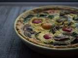 Quiche aux légumes et au cheddar