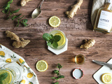 Boisson chaude au citron et Gimber