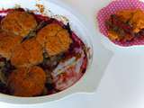 Cobbler groseilles et rhubarbe au muesli