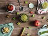 Compote de pommes et rhubarbe