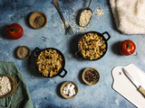Crumble de tomates d’antan à la feta