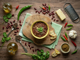 Dip aux haricots rouges, cheddar, poivron et piment