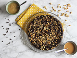 Gâteau chocolat, banane et cacahuètes