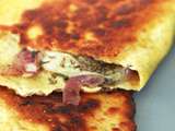 Grilled rocamadour en tortilla