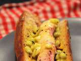 Hot-dogs au relish et moutarde au miel maison