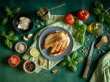 Panini tomates mozzarella pesto