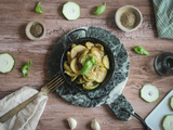 Poêlée de courgettes au basilic et soja