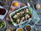Salade de chèvre, betterave et marmelade d’agrumes