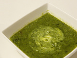 Soupe de salade aux petits pois