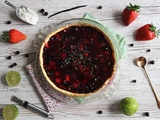 Tarte aux fruits rouges et flan