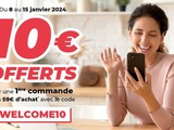 10€ offert sur la boutique en ligne à partir de 59€