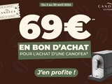 69€ de bon d'achat pour l'achat de canofea