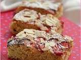 Blondies aux fraises et amandes