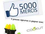 Concours 5000 fans avec Cookut {Qui veut gagner un beau presse agrumes? / concours clos}