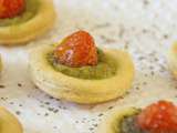 Minis tartelettes pesto et tomates cerises